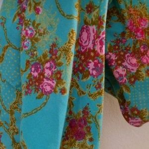 Large floral square scarf